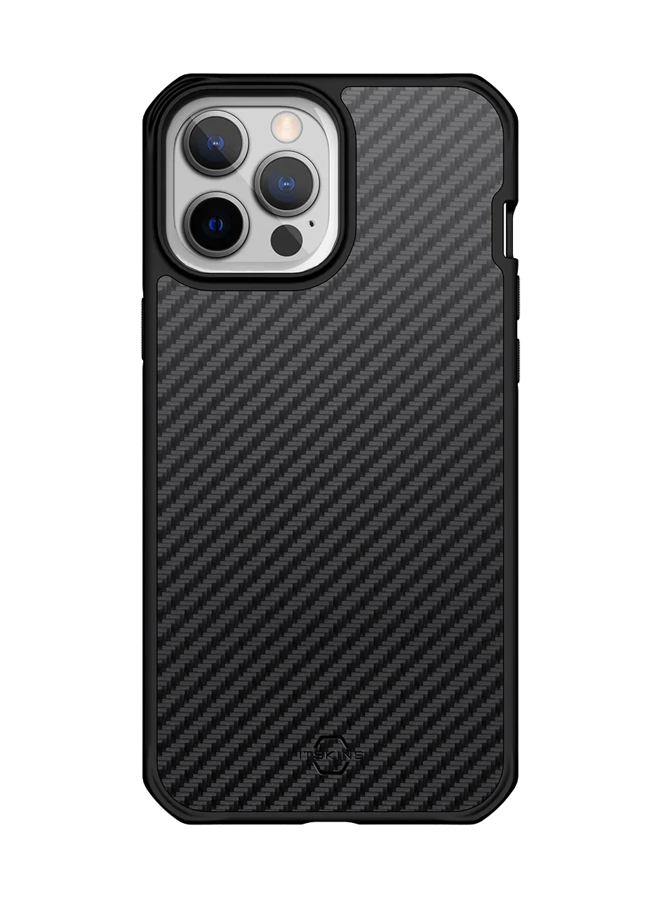Itskins Hybrid Mag Carbon iPhone 13 Pro Series Cover - Black1 - Tashqila Itskins Hybrid Mag Carbon iPhone 13 Pro Series Cover - Black1 - Tashqila